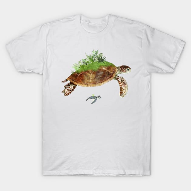 Sea Turtles T-Shirt by KatherineBlowerDesigns